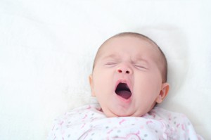 baby yawning