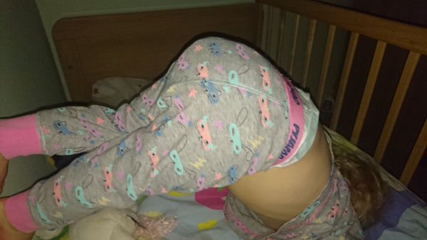 Toddler climbing in bed