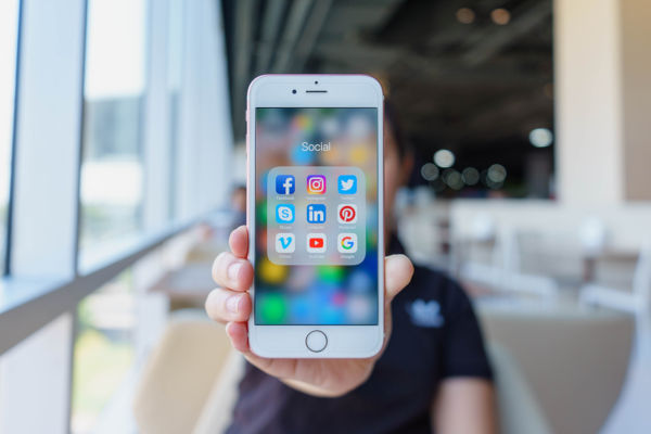 Social media apps on phone