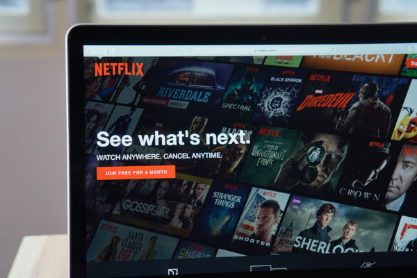 Netflix app on a laptop