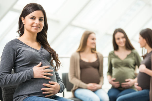 Group of pregnant women