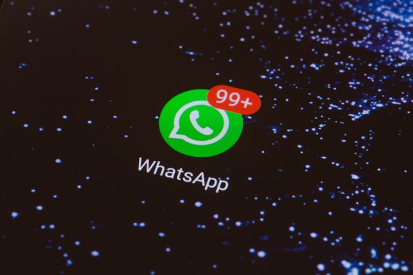 WhatsApp symbol on phone