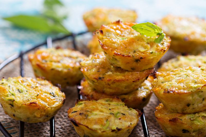 Baked zucchini appetisers