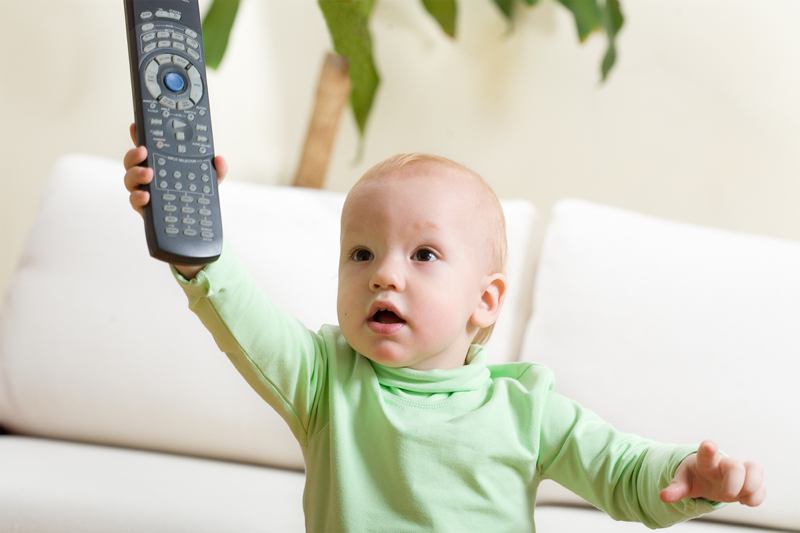 Child with remote