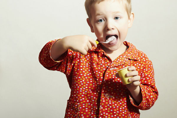 Boy with Yogurt