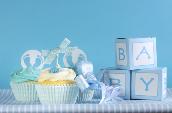 Baby shower cupcake favours