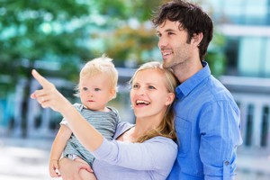 Young parents with baby boy