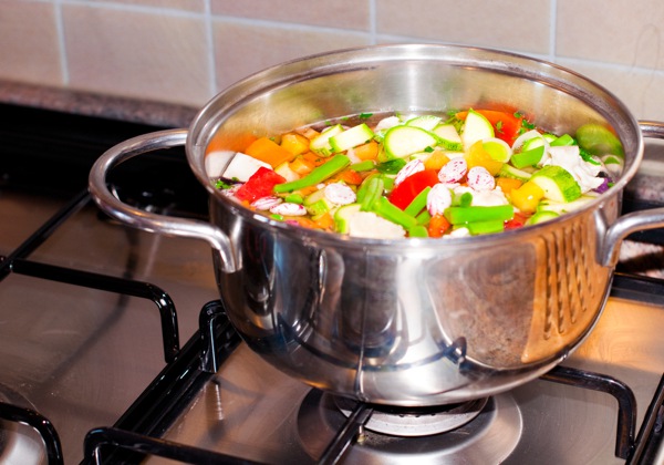 Assorted vegetables cooking