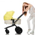 Woman with baby and pram