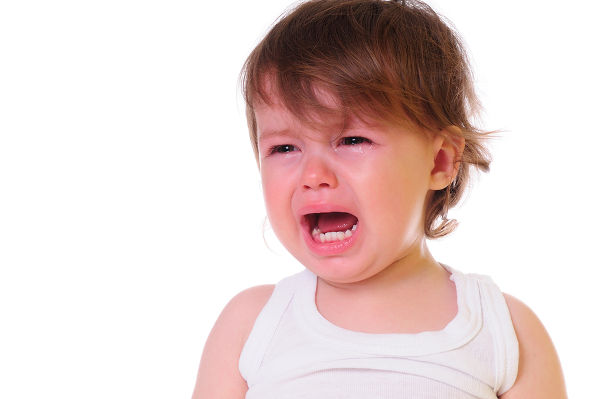 boy crying tears running down face