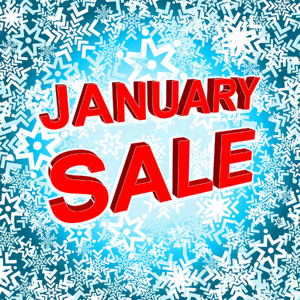 January sale sign