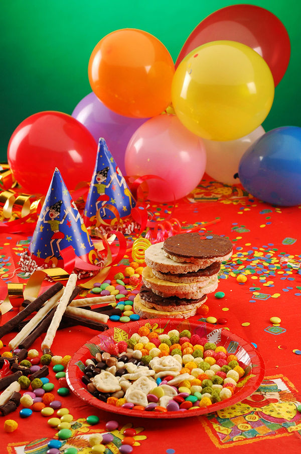 A table with sweets on children party
