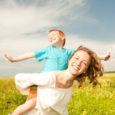 Mother and Son Having Fun