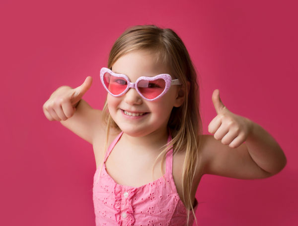 Happy Smiling Girl Thumbs Up