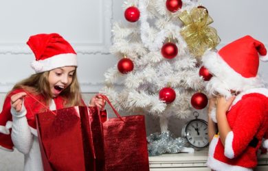 Children excited for presents