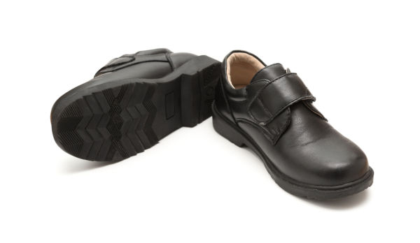 Pair Of Brand New Black Leather Shoe For Children 