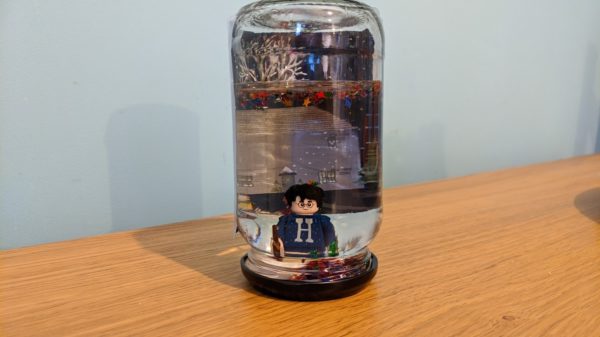 DIY Snow globe made from a jar